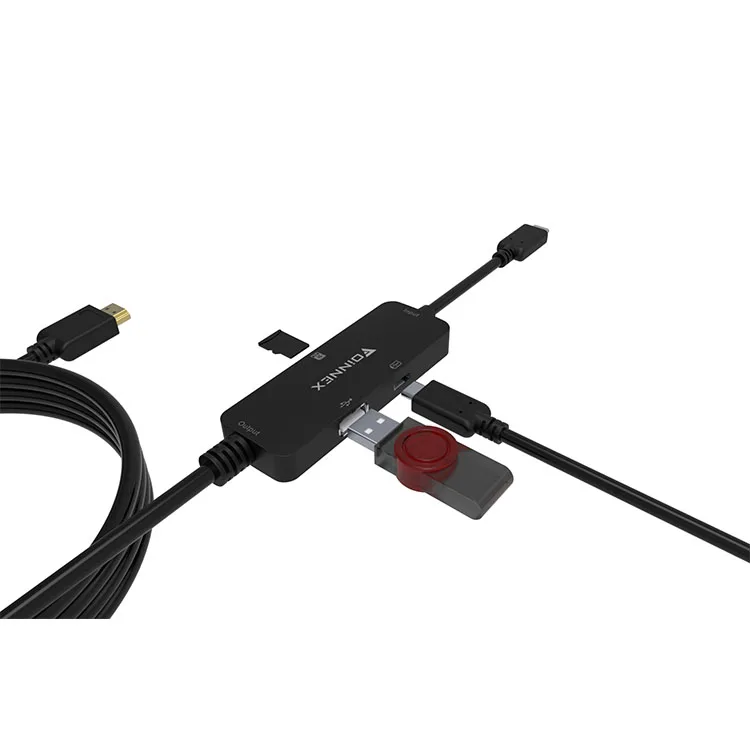 Wholesale 3 in 1 Adapter  60W PD  USB C to HDMI Adapter with USB Port  Micro SD Card Reader