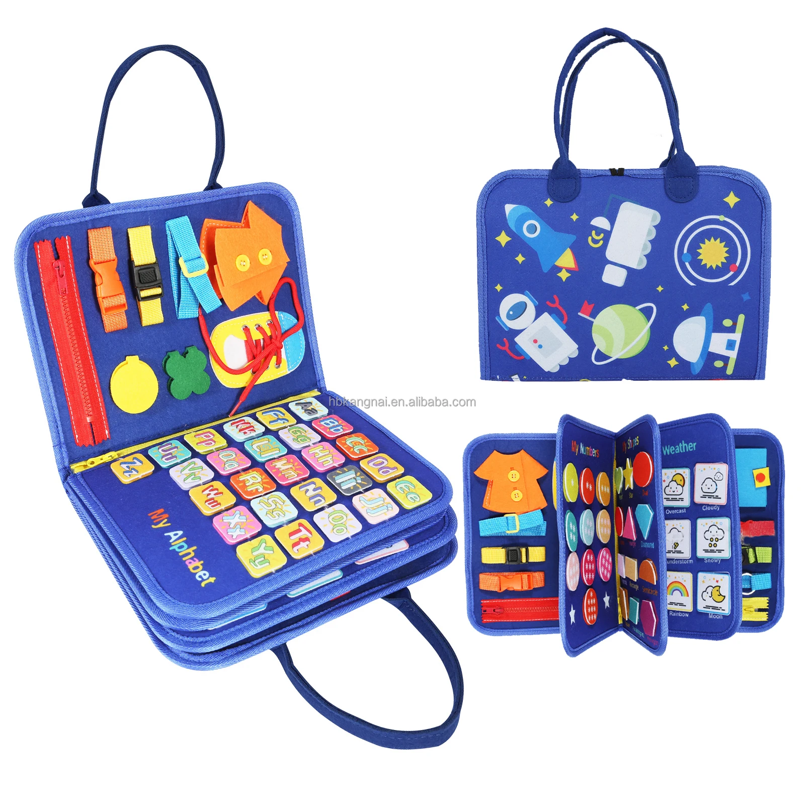 Sensory Toddler Felt Busy Board Diy Customise Baby Educational Kids Montessori Toys Felt Busy Board