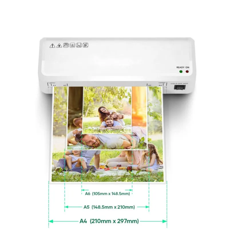 2024 Hot Sale ABS Manual Lever Button Plastic Small A4 Size Paper Sheet Lamination Machine