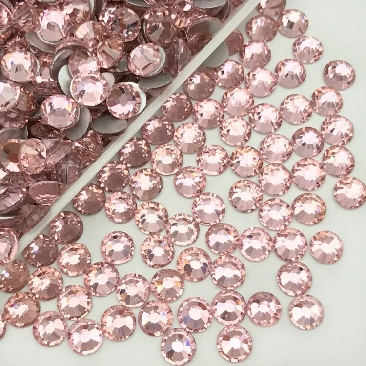 12 facet Crystal flat back rhinestones non hot fix rhinestones non hot fix rhinestone in neon AB for dress decoration