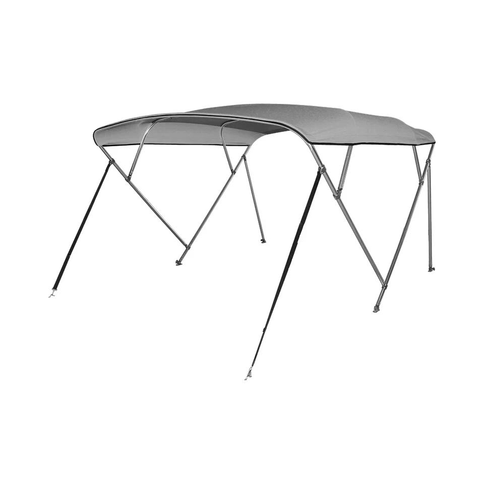 3Bow Bimini Top with 2 straps and 2 rear support pole customized color