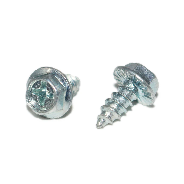 Galvanized Cross Recessed Hexagon Flange Tapping Screws