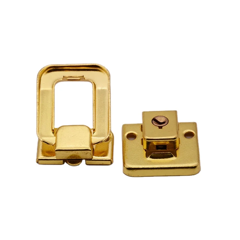 Suitcase hasp latch Antique gold box decorative buckle Luggage square lock Suitcase lock hook hinge