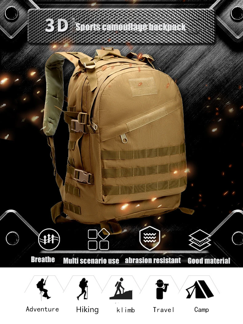 High Quality Wholesale Encrypt Oxford cloth Mini Daypack MOLLE Backpack Rucksack Gear Tactical Assault Bag