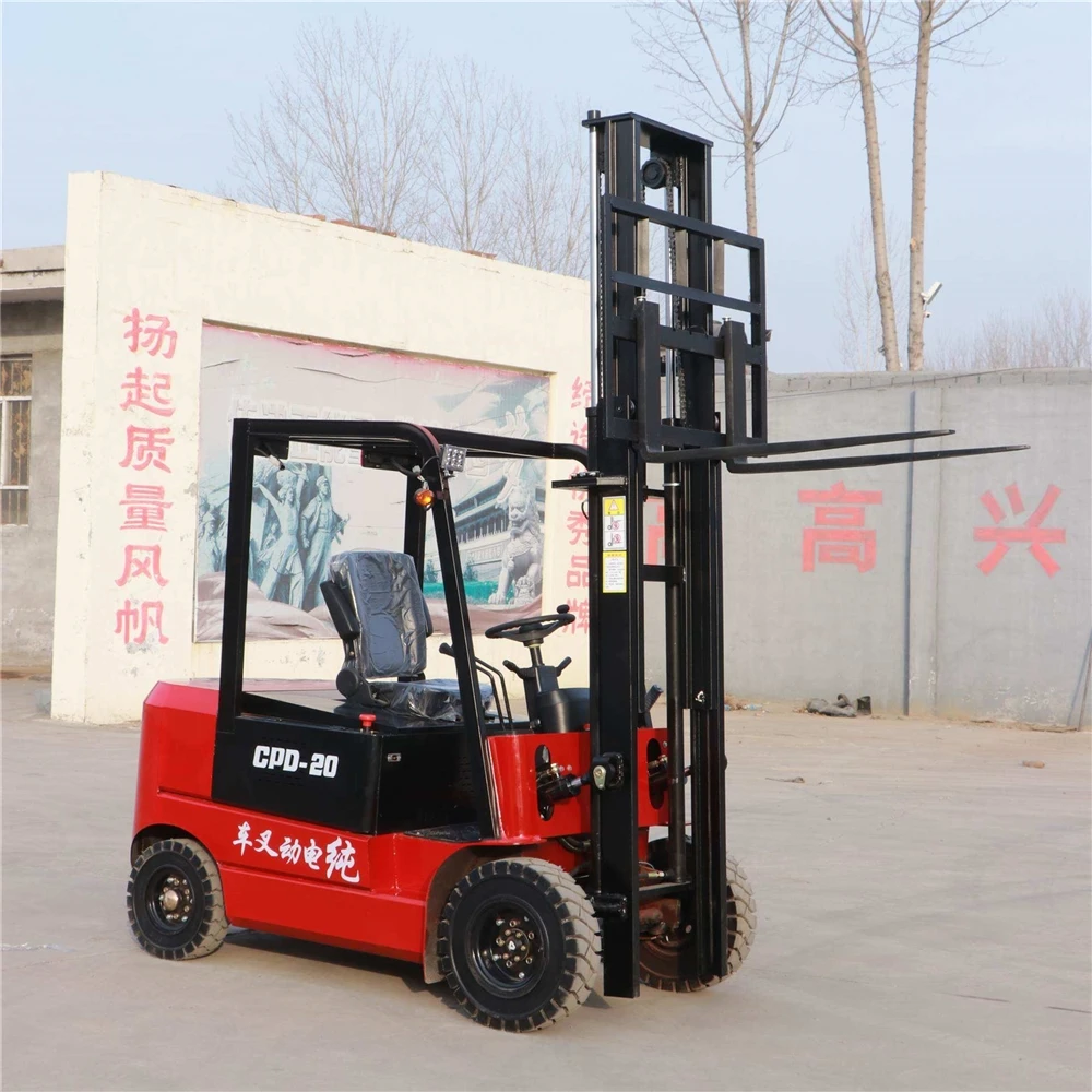New manufacture sit-down type 4 wheel portable china small 2 ton 3m ac motor battery jack s tacker forklifts