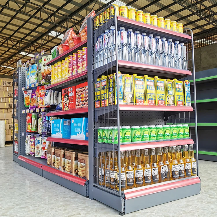 beirun Popular Supermarket Wooden Shelf Gondola/Supermarket Display Shelf Store Rack For Grocery