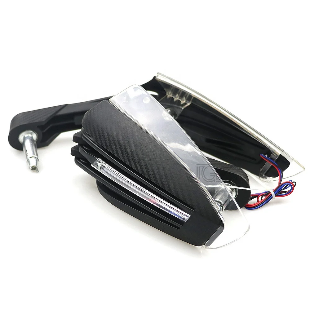 Motorcycle LED Hand Guards Carbon Handguards Turn Signal Light Hand Protection Universal for KTM Ducati Honda Kawasaki Yamaha