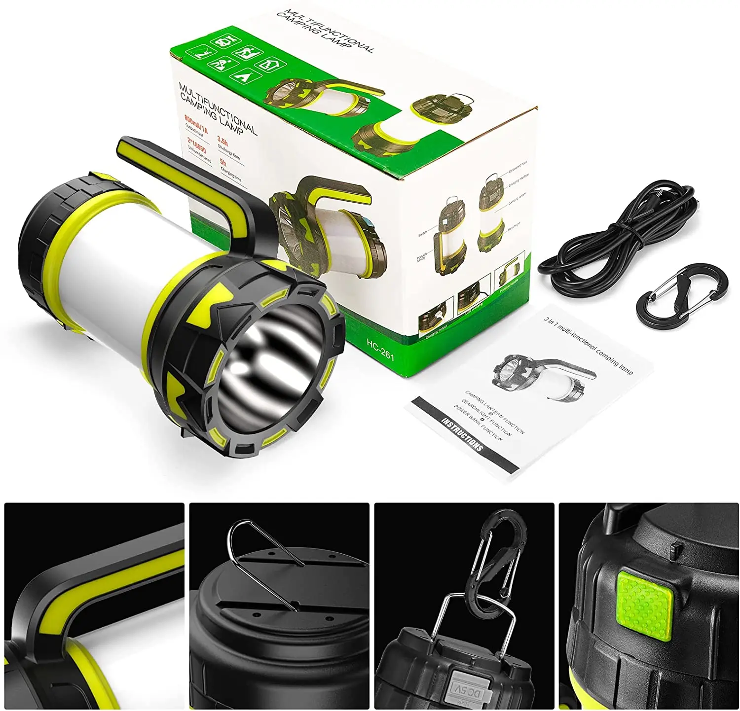 New Portable Multifunctional Super bright 4 modes Rechargeable Led Camping Lantern Light For Hiking Emergency Or Home Using