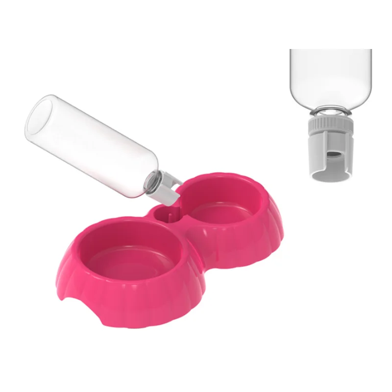 gravity automat pet cat dog waterer food feeder pet water bottle dispenser for wholesales