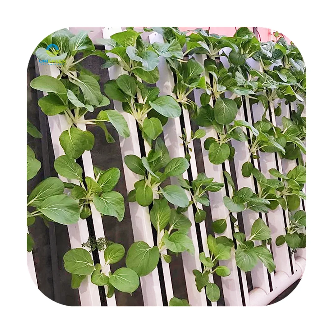Vertical Planting Zip Grow Hydroponic Horticultural Grow Channel Pipe System Tower With Wheel For Lettuce Vegetable Cultivation
