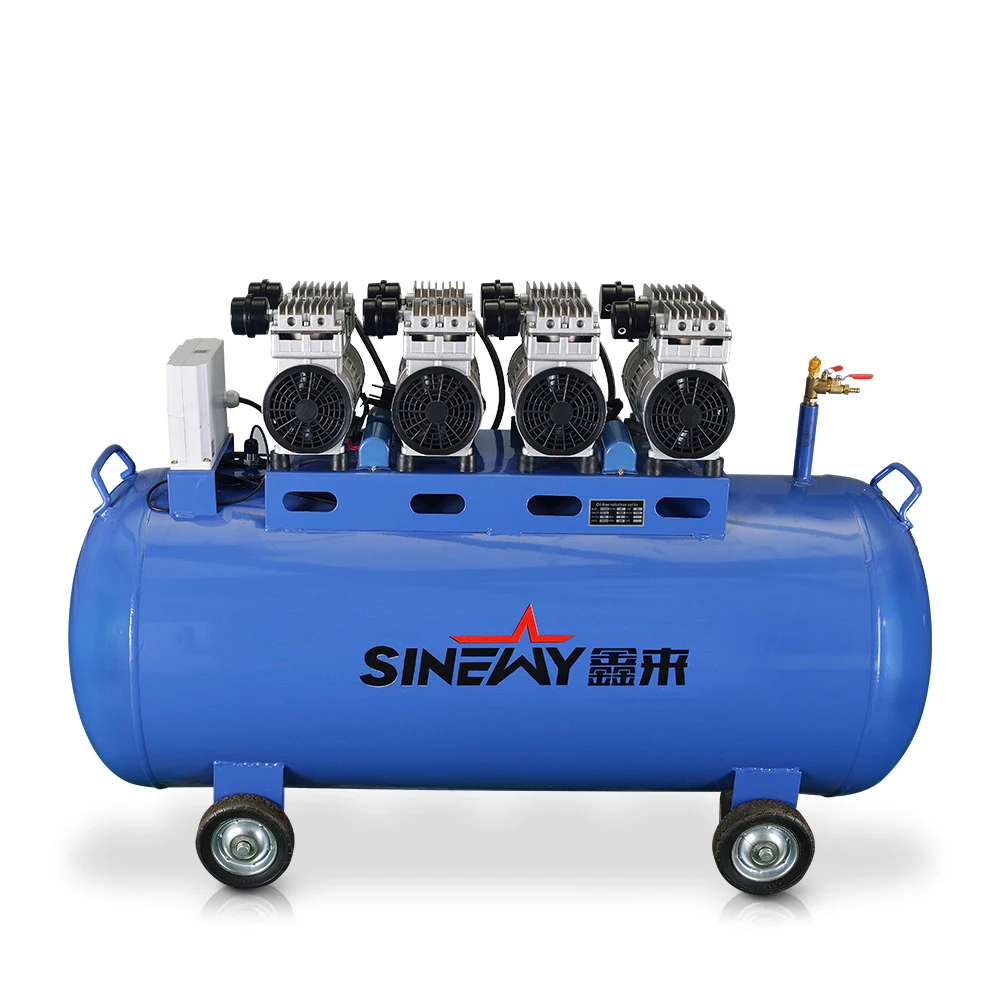 
Лучший производитель, бесплатный образец, мобильный поршень высокого давления 200L, бесшумный безмасляный воздушный компрессор 