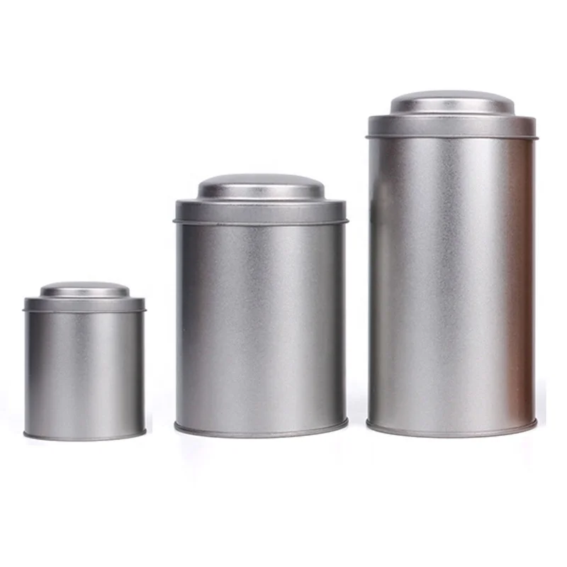 small silver gold tea canister tea caddy tinplate  tea tools