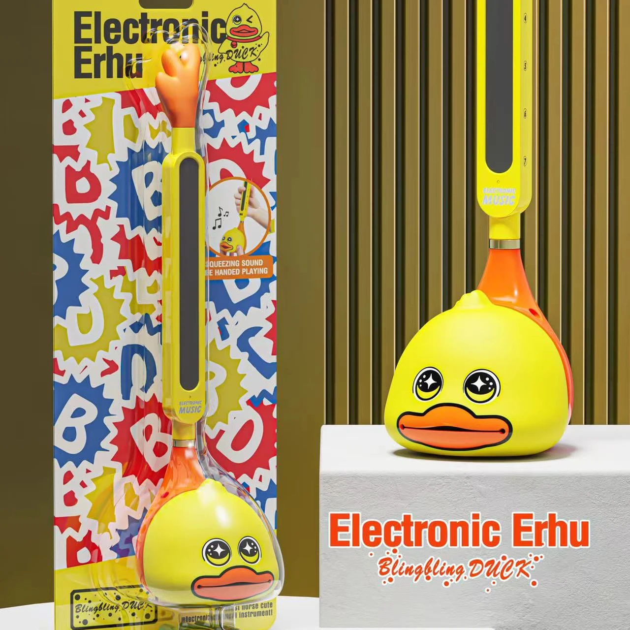 The Duck Electronic Musical Character Musical Instrument Melody 3 Sound Effects Portable Synthesizer Annoying Sound for Party