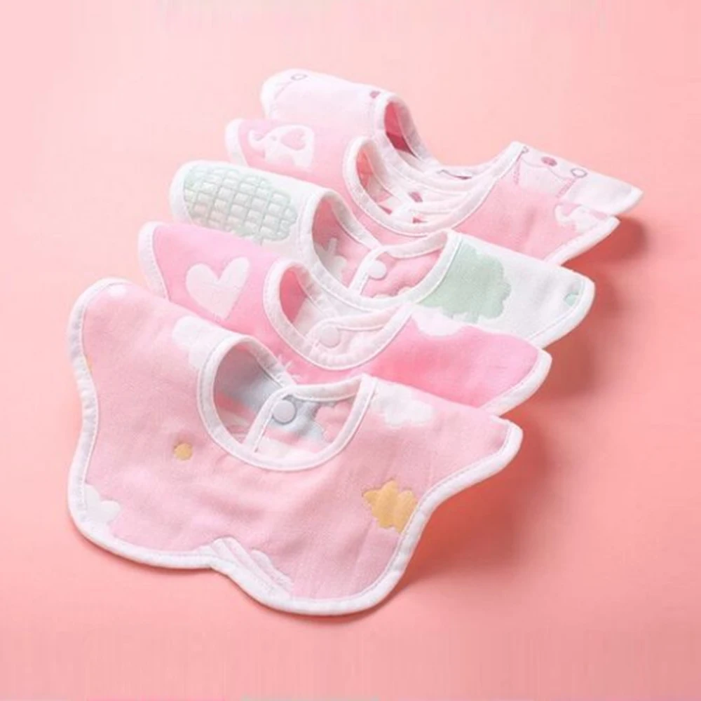 
100% Organci Cotton Baby Absorbent Drool Gauze Bibs 