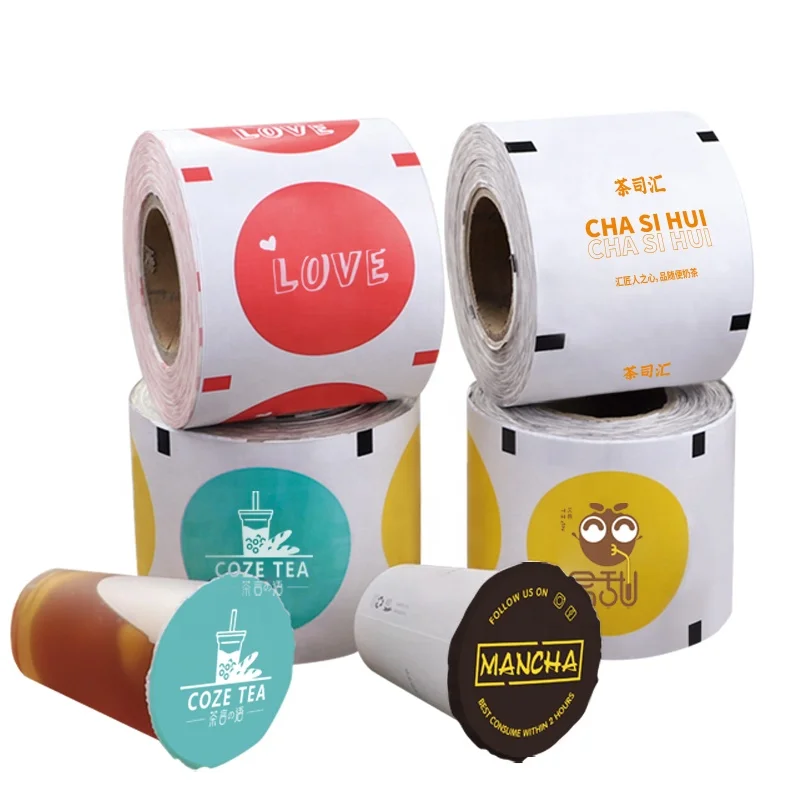 Wholesale bubble tea sealing film plastic rolls packing for cup pvc sealer roll