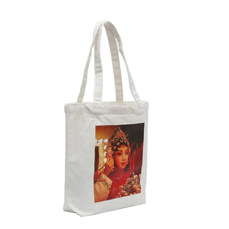 
16oz Custom printed tote shopping bag cheap organic cotton bags with logo 