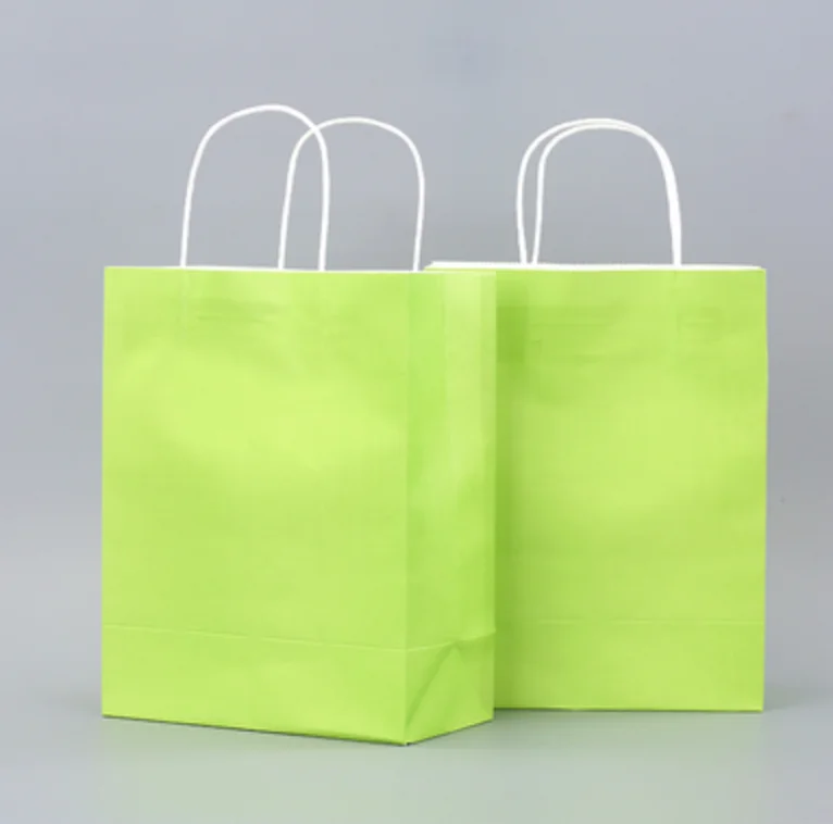 
Hot selling different colors customised paper gift bag with string 