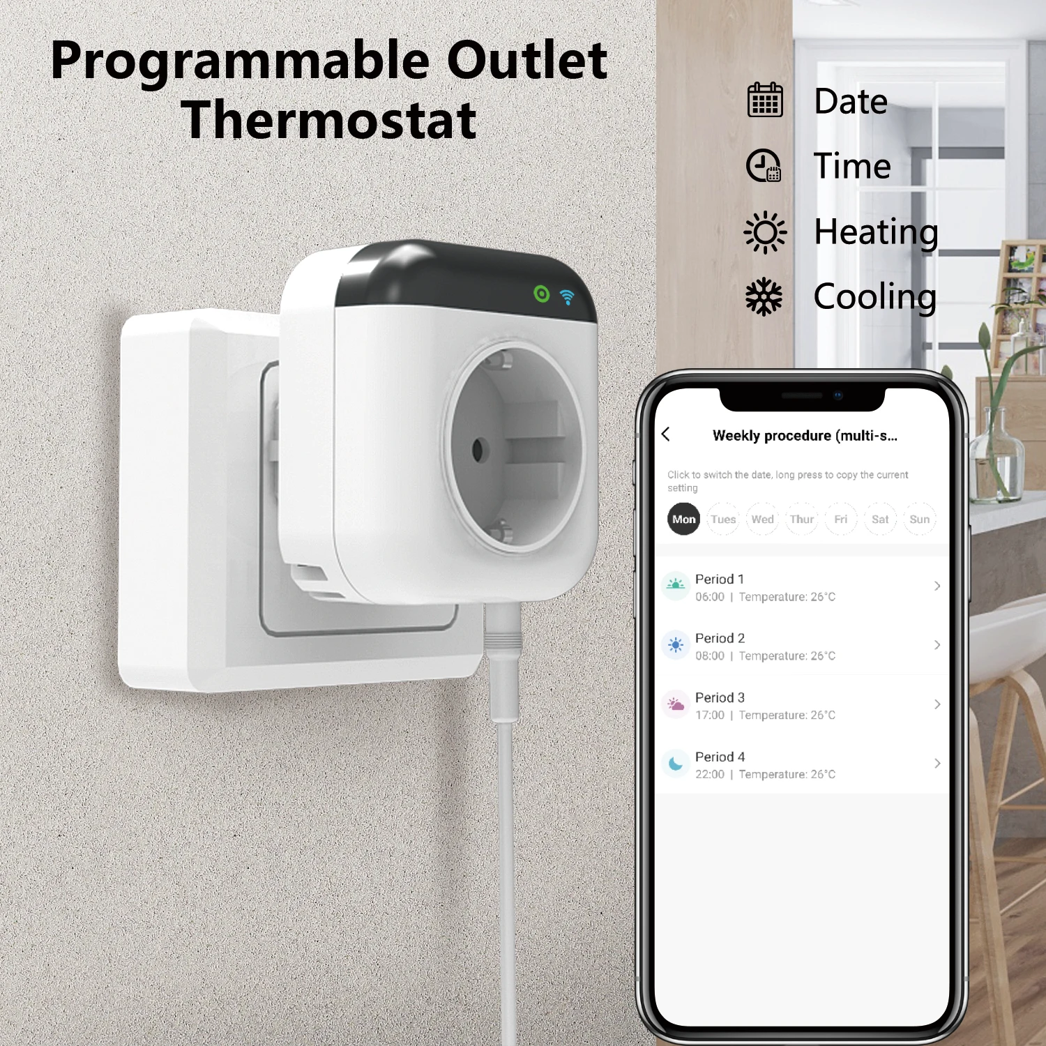 Manufacturers  Selling Smart Thermostat, Tuya WiFi Thermostat, Programmable Temperature Controller works with alexa and google
