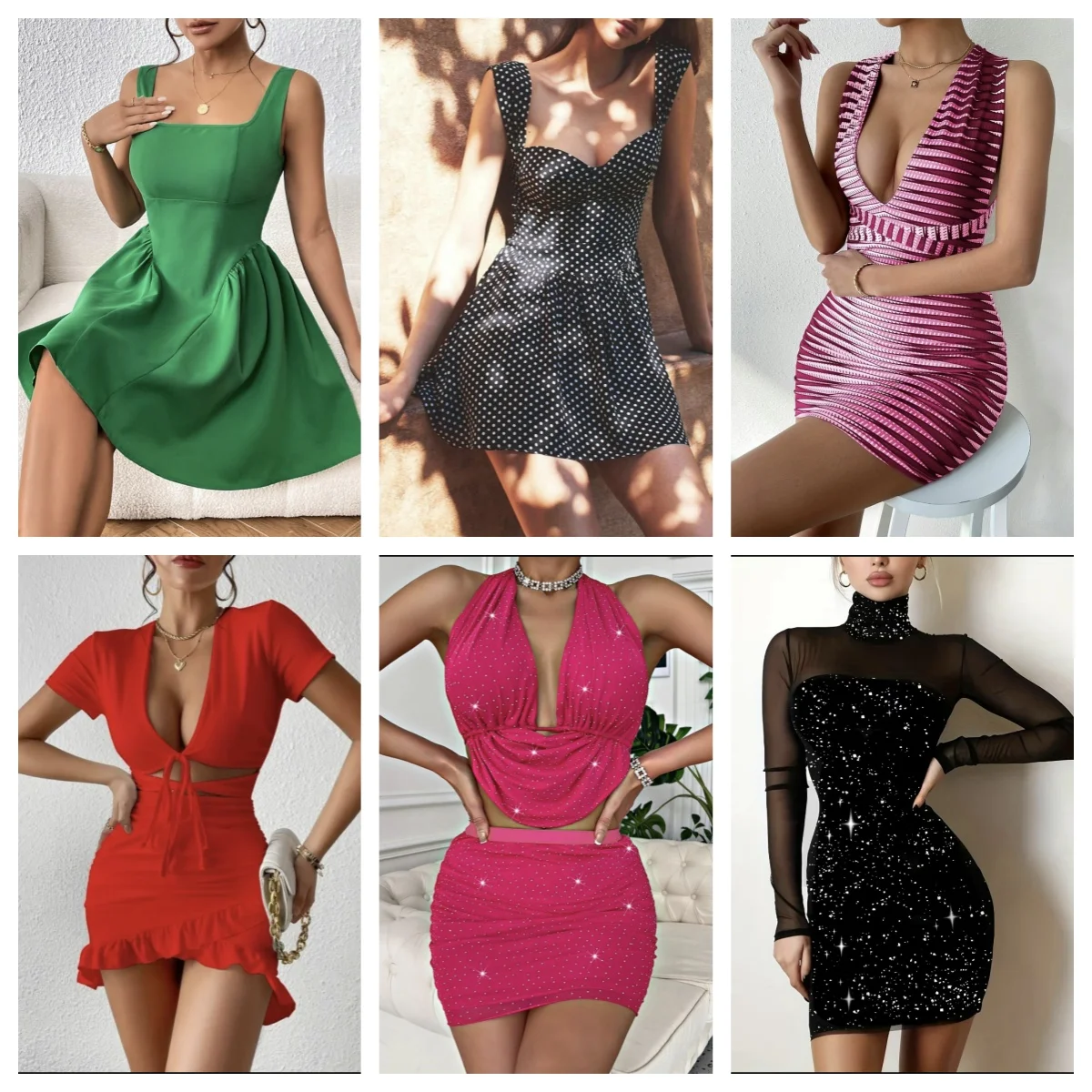 Stock Clothes Wholesale Girl Women Dress Trendy Dress Women Clothes Lady Elegant Summer Mix Style Random Dress