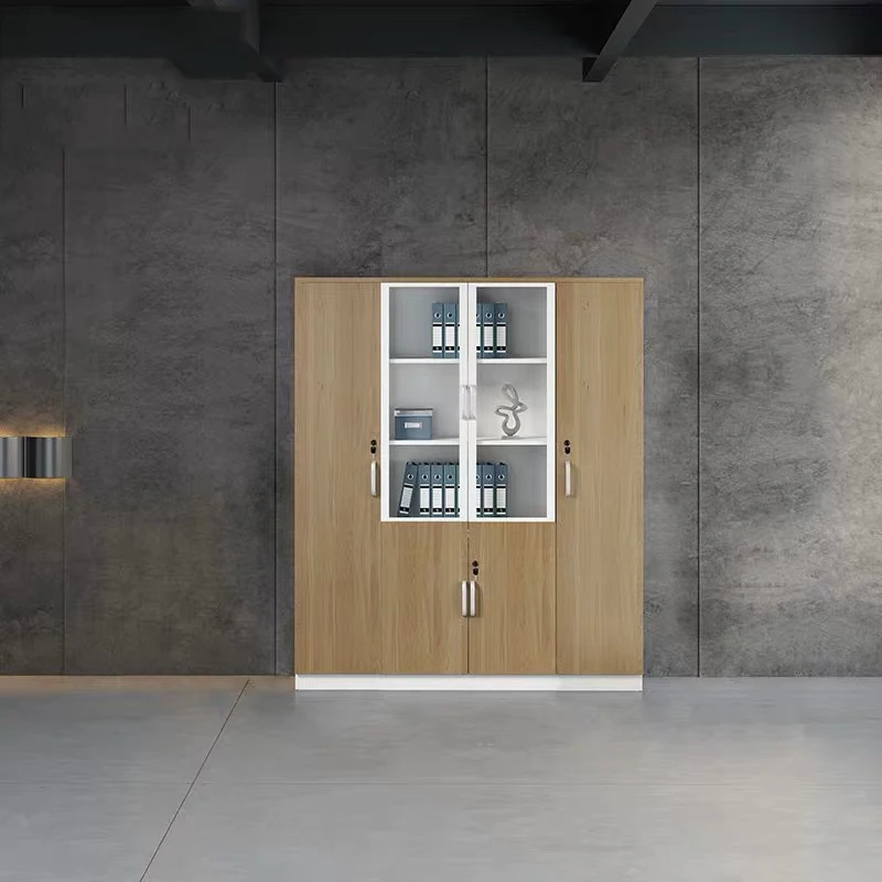 Деревянный кленовый деревянный шкаф для хранения большого количества, офисная мебель