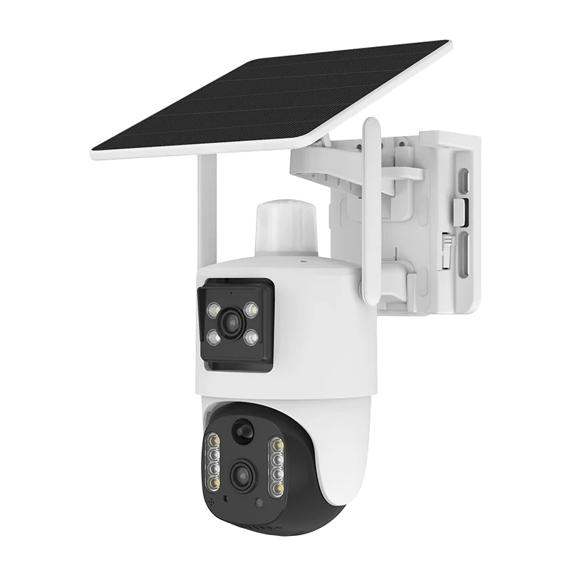 2MP*2 Dual Lens Wireless WiFi Outdoor Security Cameras With Memory Card Outdoor PTZ IP Camera 4g sim card camera