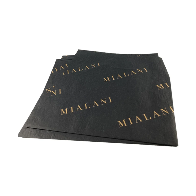
Wholesale Custom Black Gold Foil Tissue Packing Paper for Clothes 