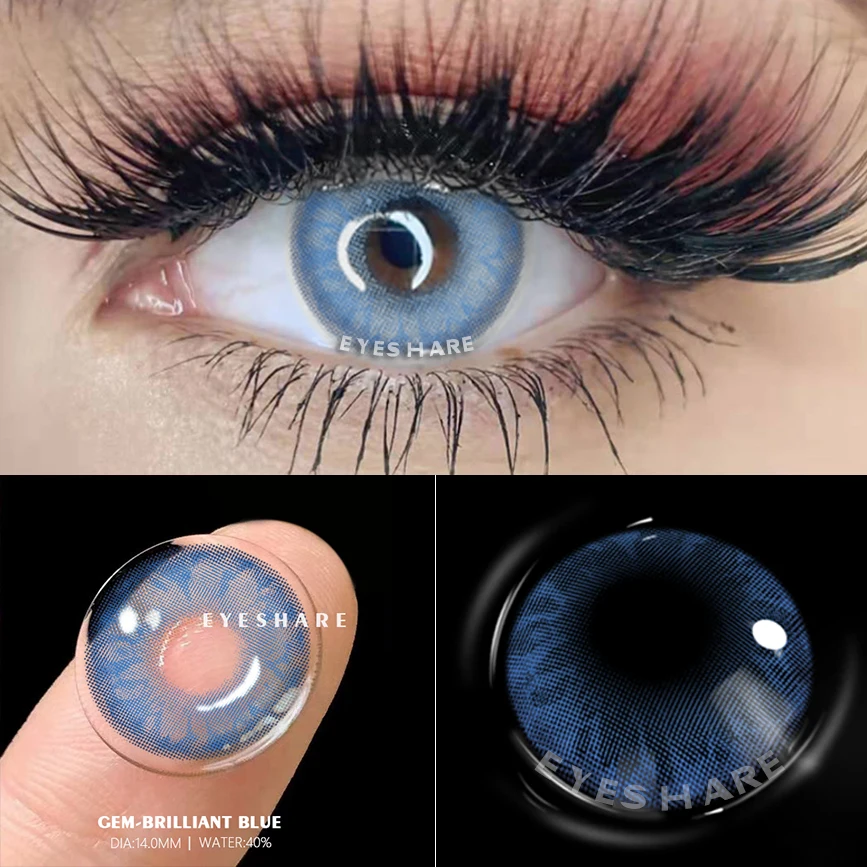 EYESHARE eye Contact Lens Care Products Natural Crystal Color Cosmetic Contact Lenses Eye Colored Lenses