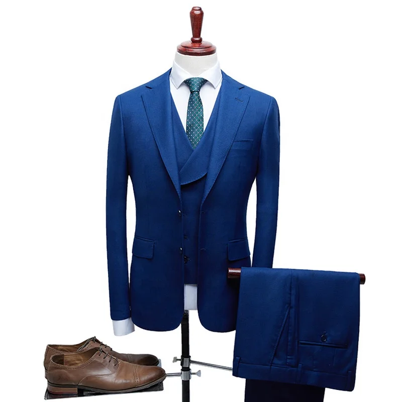 groom tuxedos men tweed wool suit