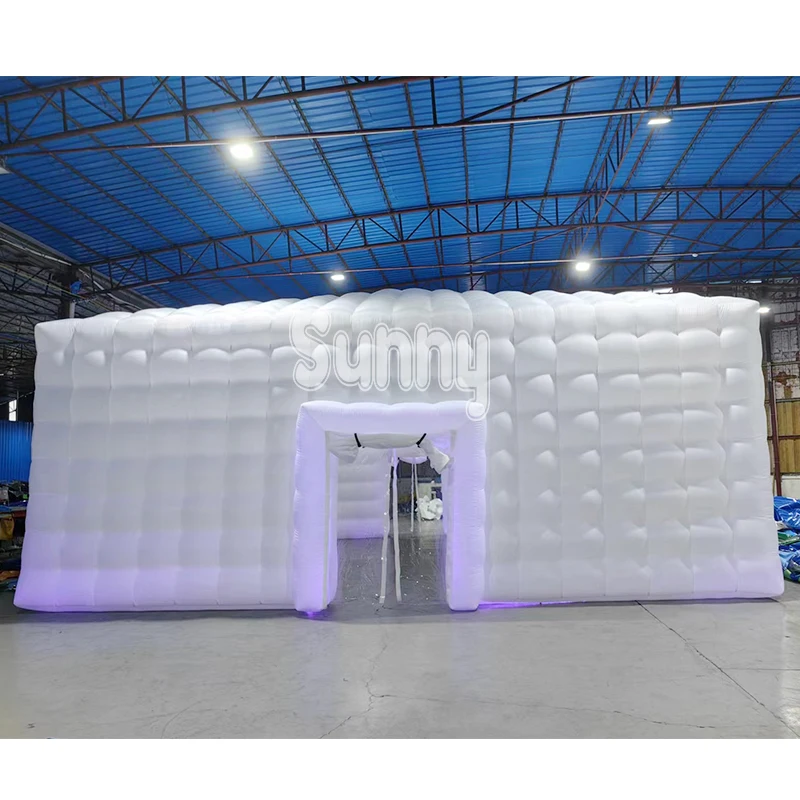 led lighting White Inflatable Church Tent For Wedding Party Outdoor Marquee inflatable tent