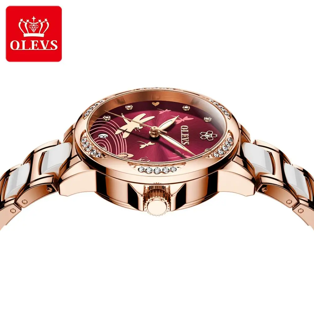 OEM watches womens bracelet custom logo luxury classic design japan beautiful ceramics ladies automatic mechanical women watch