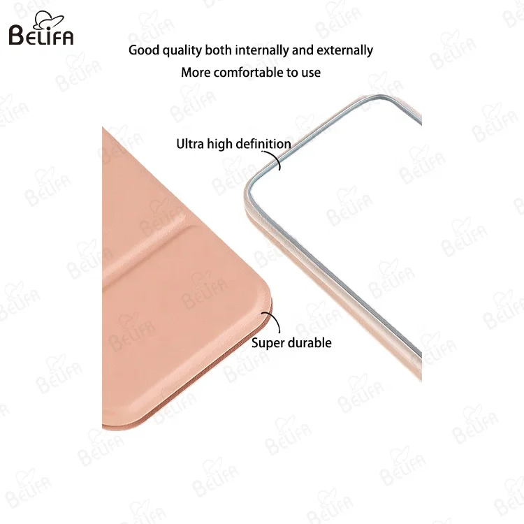 hot selling item Portable makeup mirror HD double-sided foldable mirror student touch up mirror can be customized logo