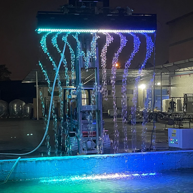 Personalized Customization Colorful music Digital Water Curtain Decorative For Ads Wedding