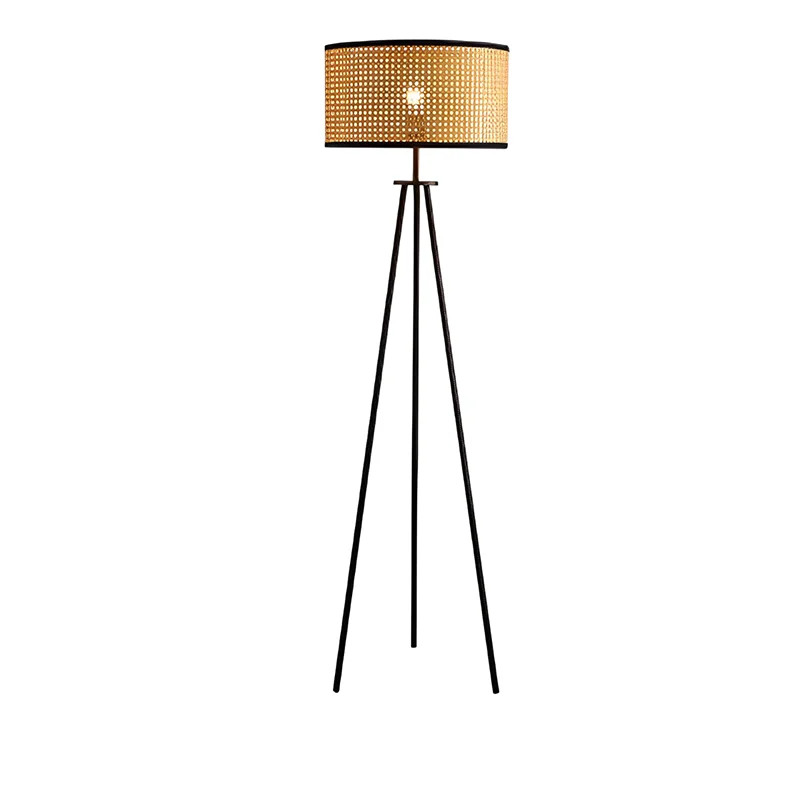 New Trend  living room nordic modern rattan floor lamp tripod floor lamp led floor lamp