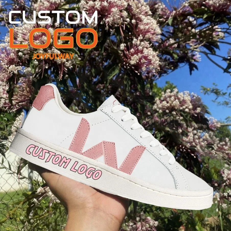 Fashion Custom Branded Light Weight white leather Flat custom Sneakers For Men casual dirty shoes unisex  2024