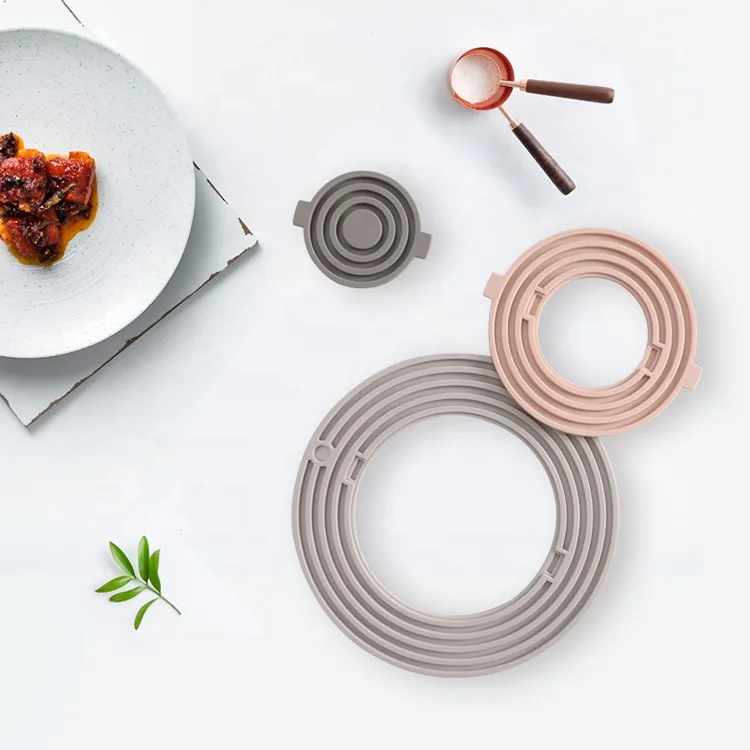 Table Coasters New Luxury Pantone Gift Custom Heart Accessories 3 in 1 Silicone Pot Mat Coasters Holder