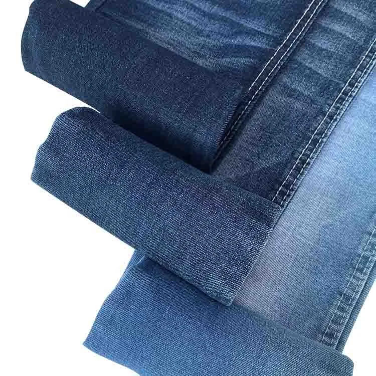 Blue Twill Stretch Cotton Custom Denim Fabric For Jeans