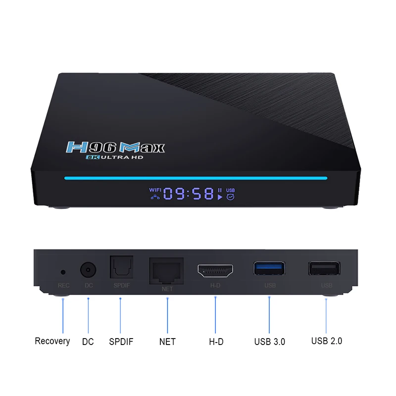Android 11 0 8K H96 MAX-3566 RK3566 2 4G/5 ГГц двухдиапазонный Wi-Fi BT4.0 android tv box 4 ГБ/8 Гб RAM 32 ГБ/64 Гб/128 ГБ ROM