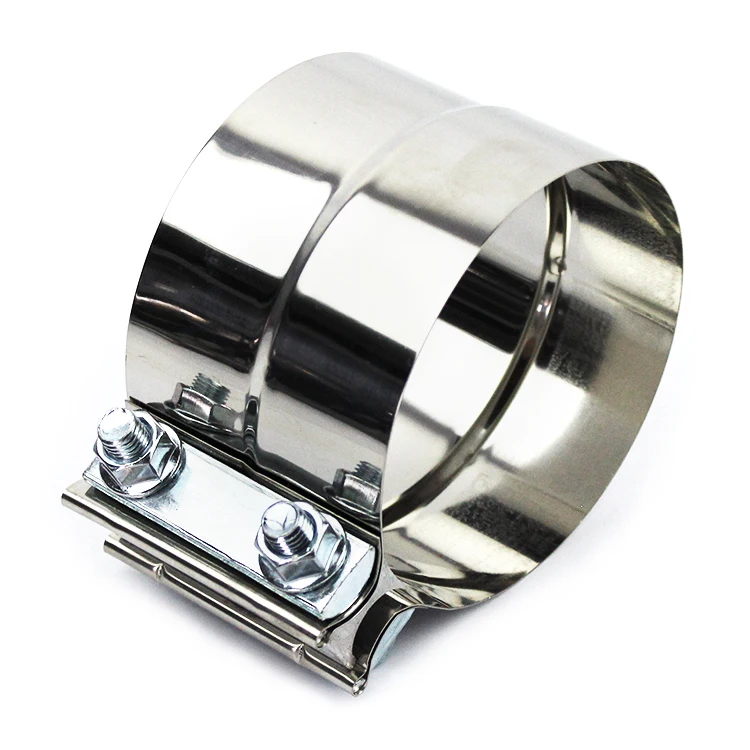 Wholesale exhaust pipe connector clamp mirror finishing clamps stainless steel stainless hose clamps for exhaust muffler