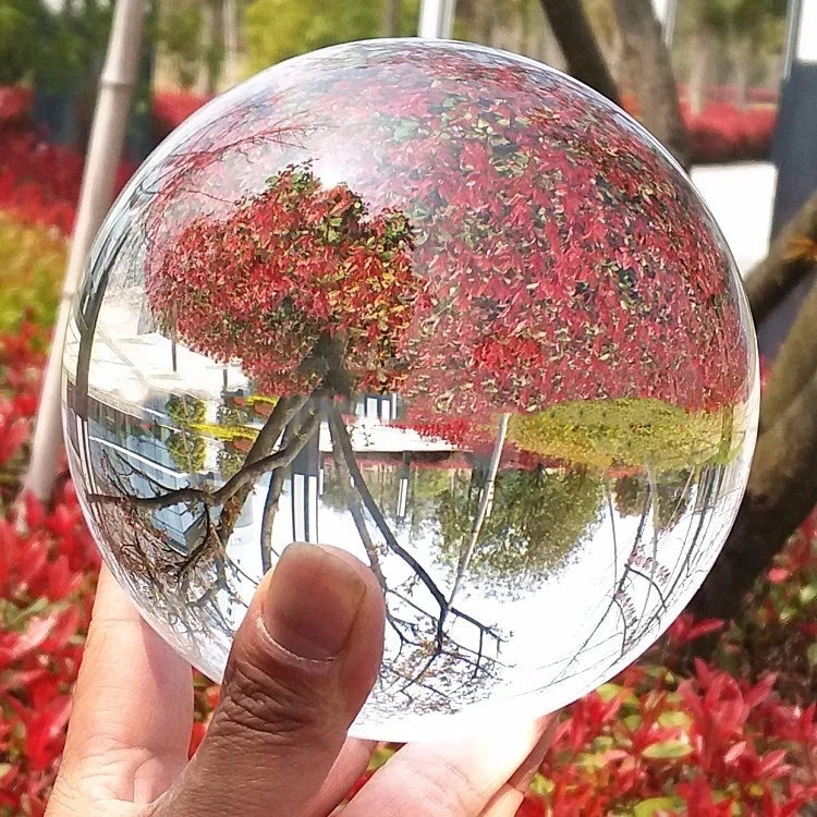 Custom Magic Seven-Color Crystal Ball Engraved Print Solid Crystal Ball For Sale Color Carved Glass Balls