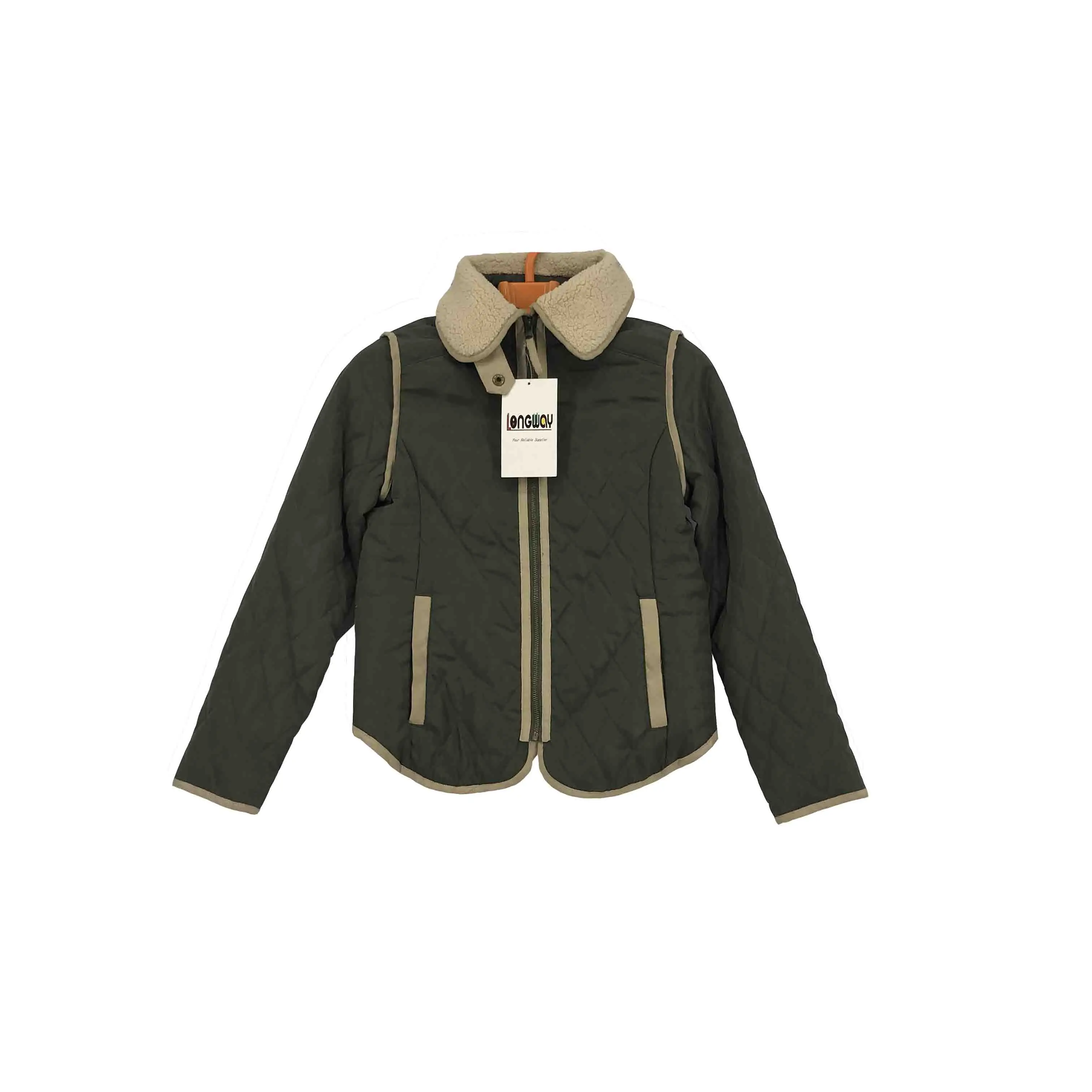 OEM изготовленный на заказ Женская легкий вес пуховое пальто из хлопка пуховик зимняя куртка для женщин с меховым воротником