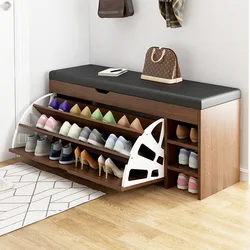 Nordic wood shoe cabinet shoe racks cabinet storage organizer