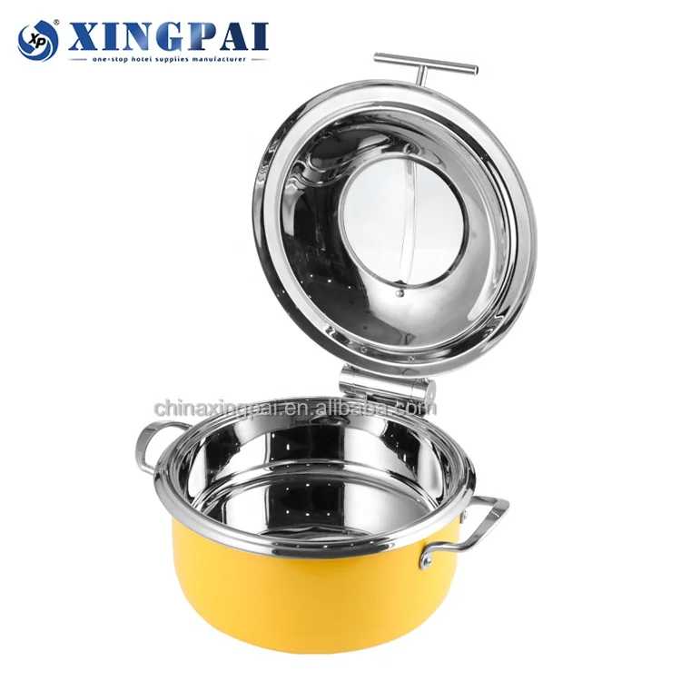 XINGPAI factory price yellow color chafing dish buffet set catering hotel buffet food warmer