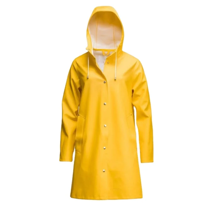 OEM ODM lightweight hooded PU jacket rain waterproof raincoat outdoor men lady women trench coat women