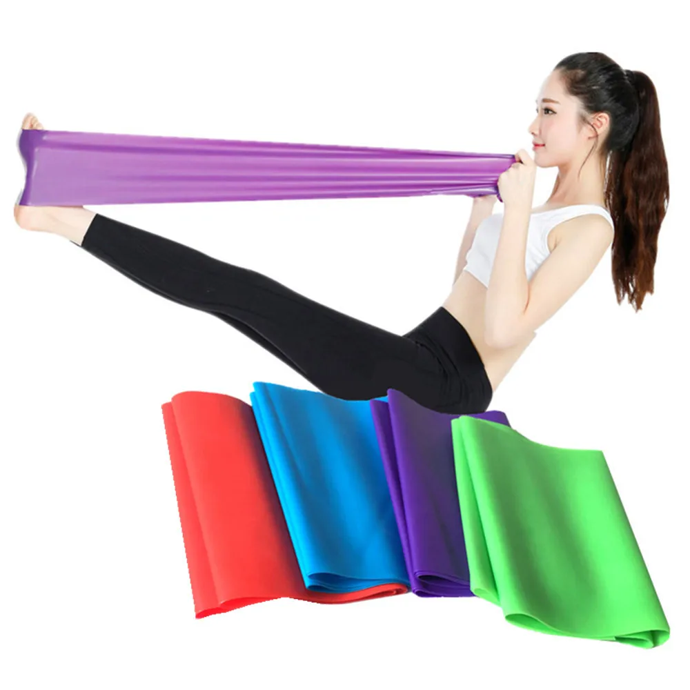 0.35MM Hot Sale Shoulders Open Weight Loss Stretch Bands Rubber Yoga Fitness Elastic Band