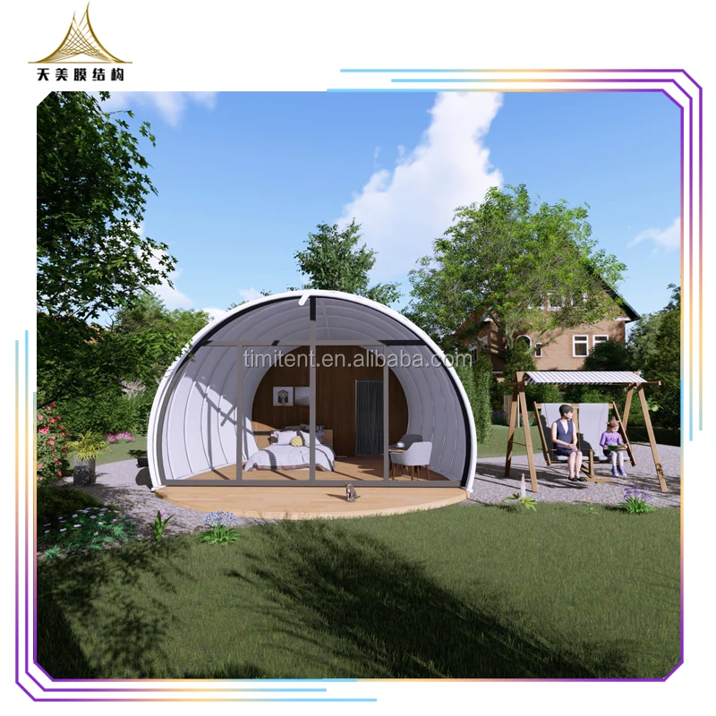 Eco shell/cocoon hotel tent luxury resort tent with bathroom