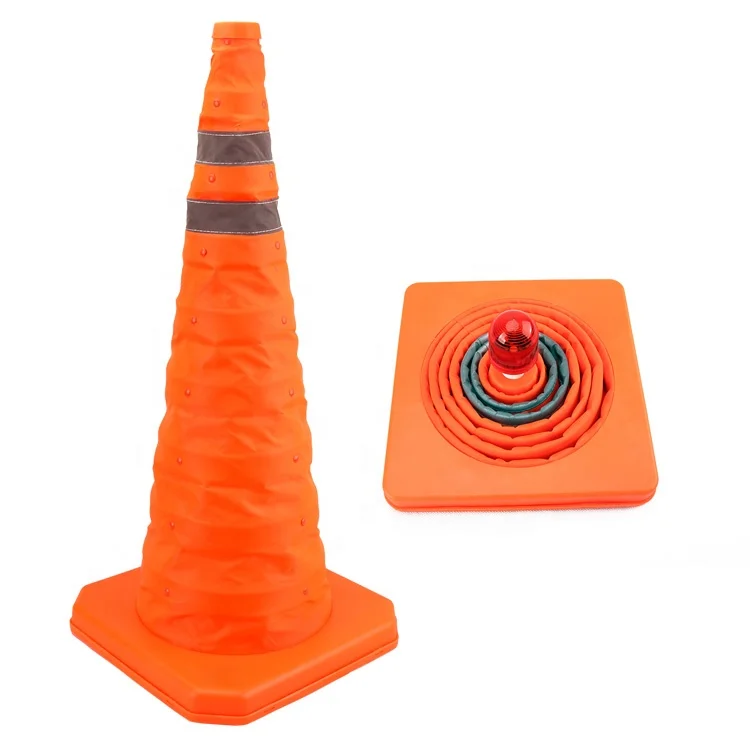 Jessubond High Quality ABS 16/18/20/22/24/26/28 inches Collapsible Traffic Safety Cone