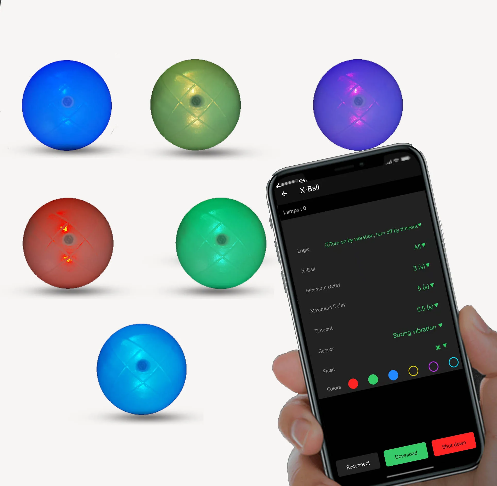 Умный реактивный шар X-Ball для улучшения координации рук и глаз тренировки на маневренность с цифровой сенсорной памятью