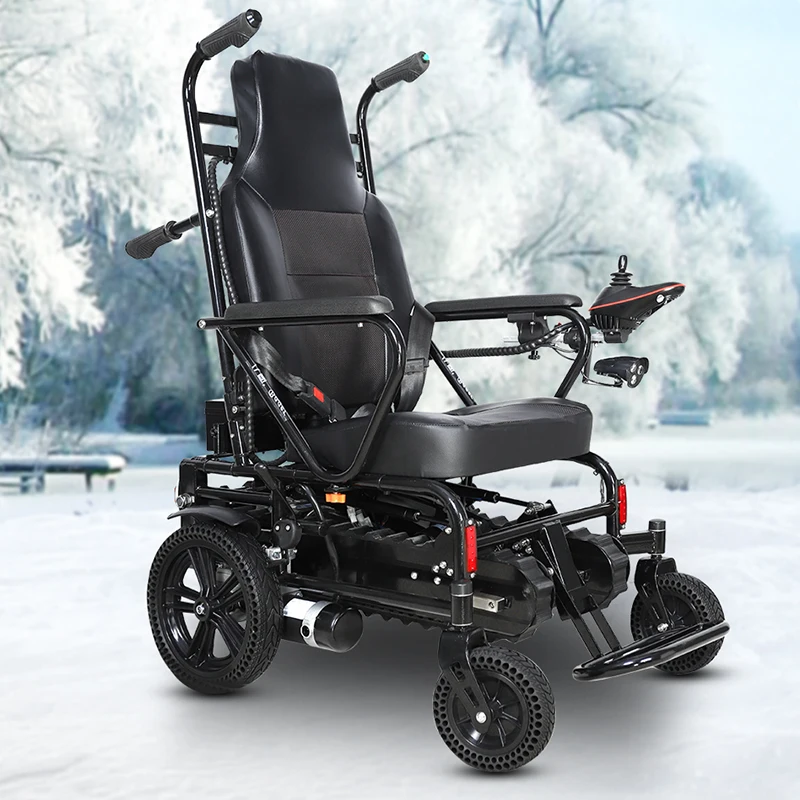 Chinese Manufacturer Light Medical Care Portable Electric Climbing Wheelchair Folding Electric Wheelchair