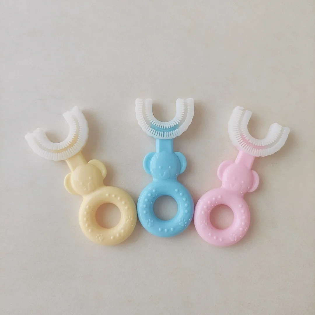 2021 New fashion elephant silicone toothbrush baby animal silicone toothbrush baby easy brushing kids toothbrush