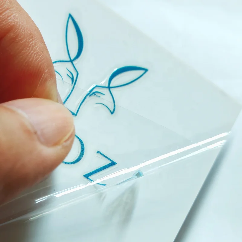 Low price custom metal glossy font UV transfer sticker Rose gold color changing advertisement Self-adhesive patch Label